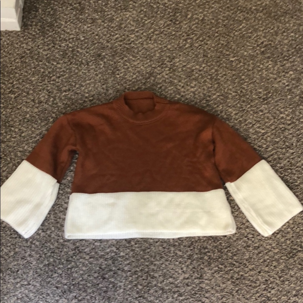 SHEIN Mockneck Crop Sweater
